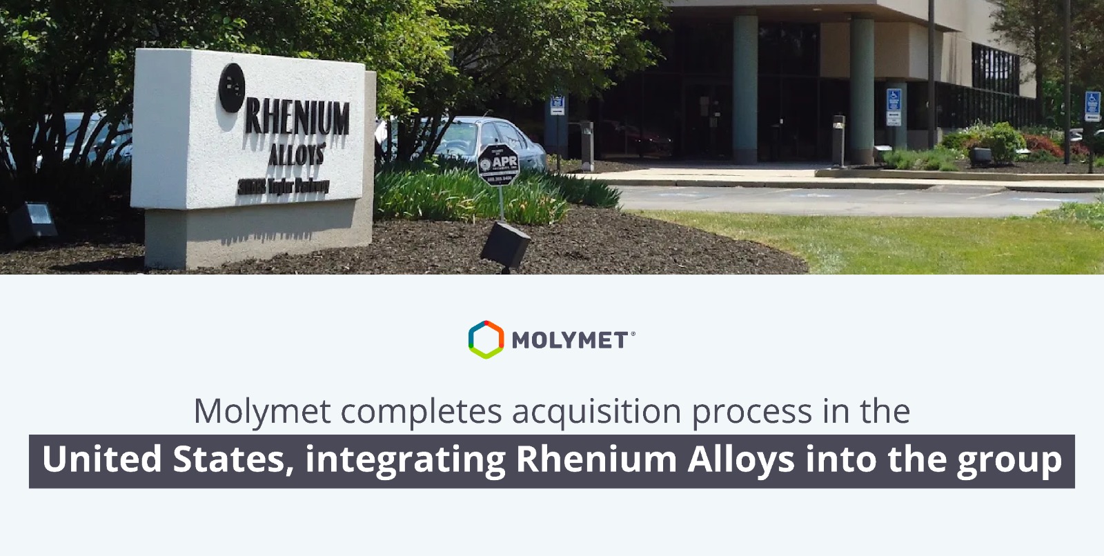 Molymet completes acquisition process in the United States, integrating Rhenium Alloys into the group